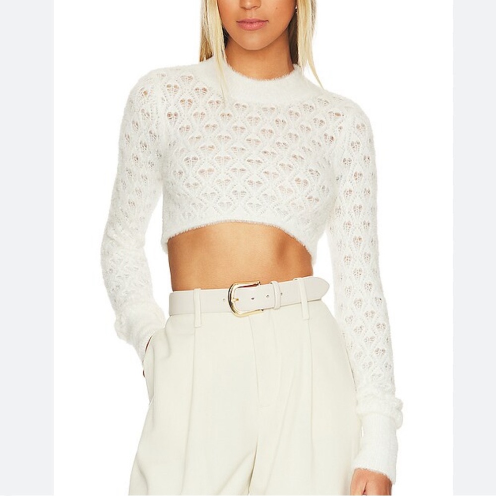 For Love And Lemons Katana Cropped Sweater